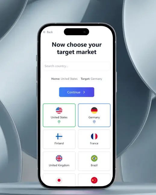 International Expansion Quiz Game iPhone Mockup